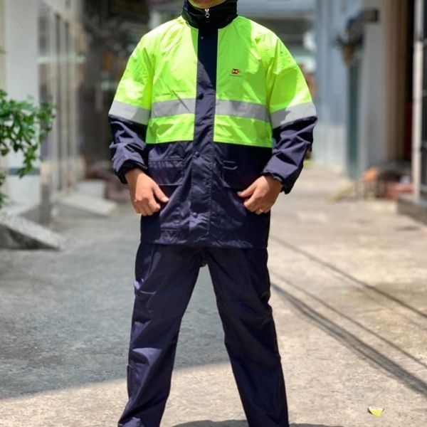 Áo Mưa Phản Quang Cao Cấp Chống Ướt Tuyệt Đối Nổi Bật Trong Đêm - PAPM00040 2 Áo Mưa Phản Quang Cao Cấp