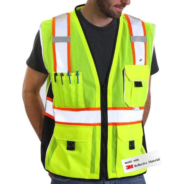 Áo Gile Phản Quang Nhiều Túi 3M Thoải Mái Tiện Dụng - PAGP00040 1 Áo Gile Phản Quang Nhiều Túi