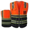 Áo Phản Quang Kỹ Sư Vải Kaki Cao Cấp Có In Logo - PQKS00032