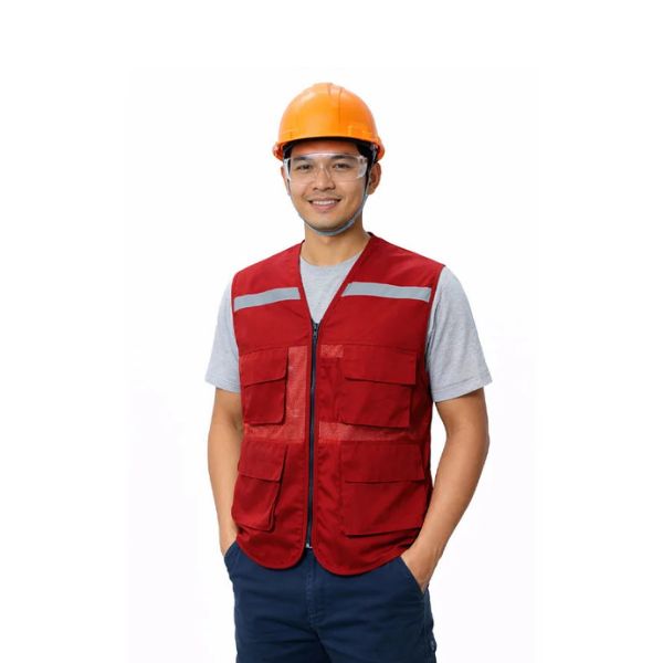 Áo Gile Phản Quang Cao Cấp Nhiều Túi Tiện Lợi Cho Công Trình