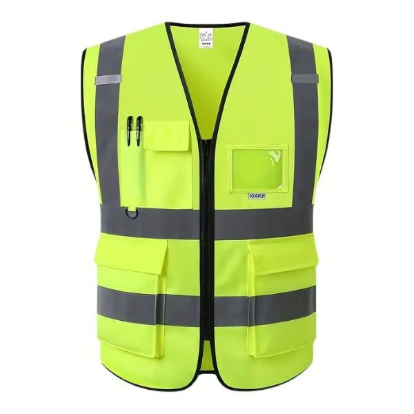 Áo Phản Quang Kỹ Sư Có Khóa Kéo Chất Lượng Nhiều Túi Tiện Lợi - PQKS00034 3 Áo Phản Quang Kỹ Sư Có Khóa Kéo Cao Cấp