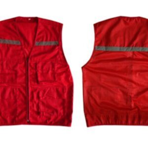 Áo gile phản quang đỏ vải Pangrim PAGP00006